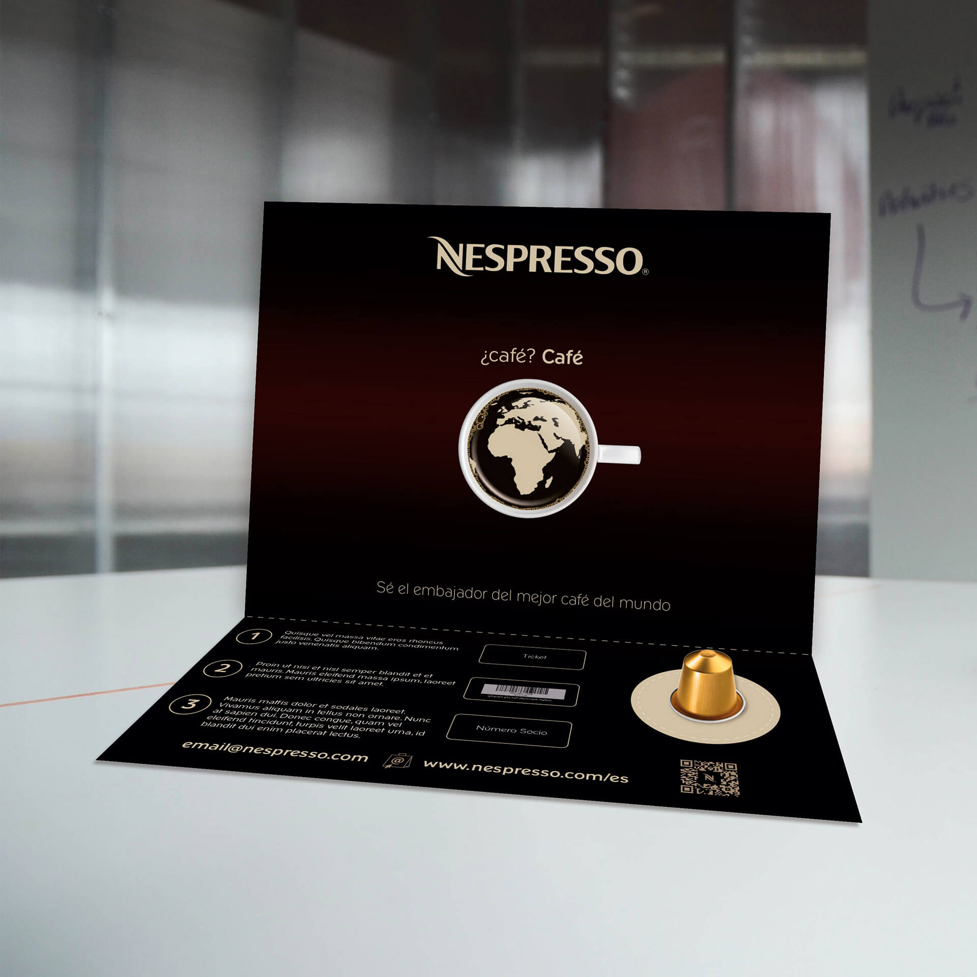 Nespresso - Table stand mockup
