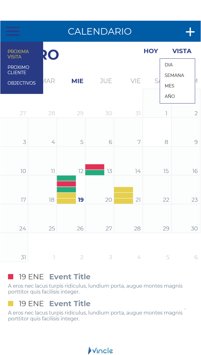 Vincle Agenda Mobile App