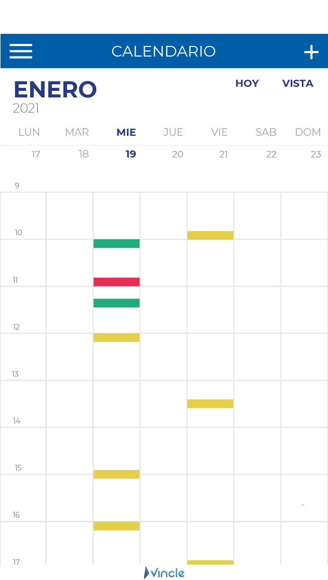 Vincle Agenda Mobile App