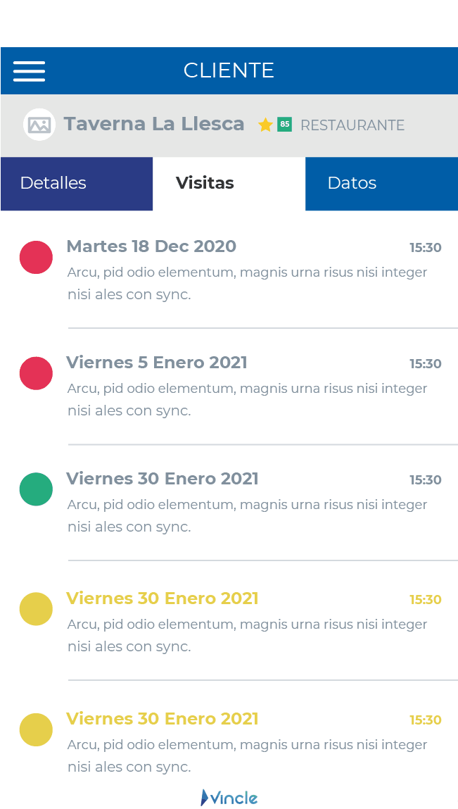 Vincle Agenda Mobile App